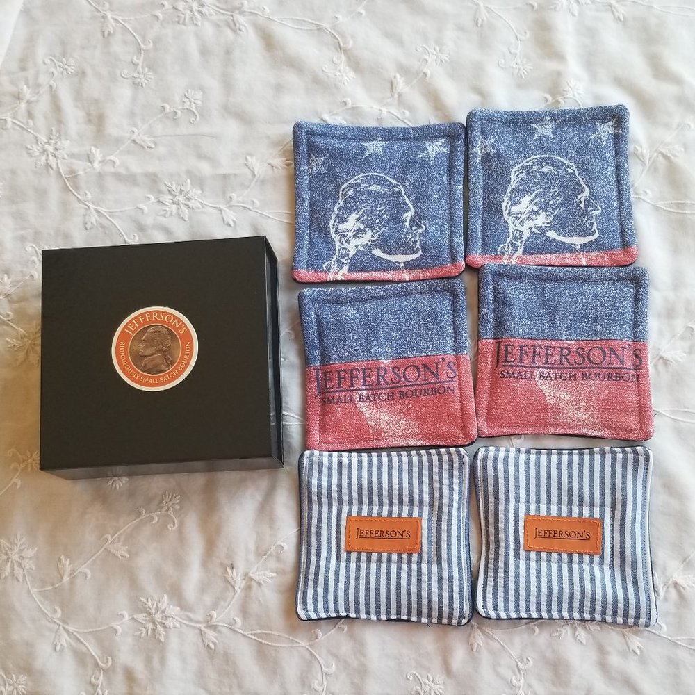 Jefferson's Bourbon coasters and Box